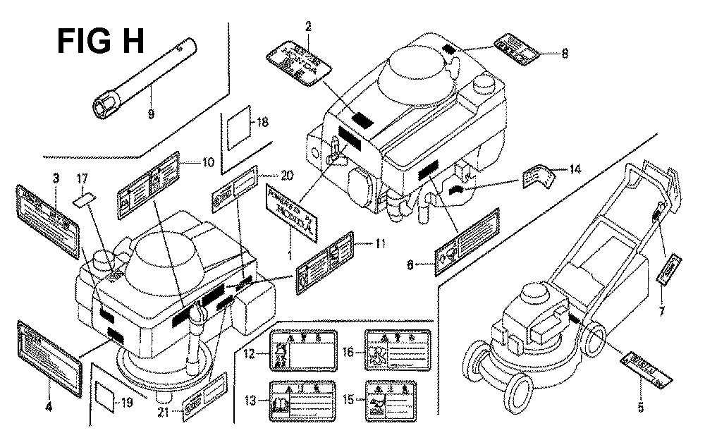 Fig-2 Diagram and Parts List for GXV160K1 Type SFY2 Honda Engine