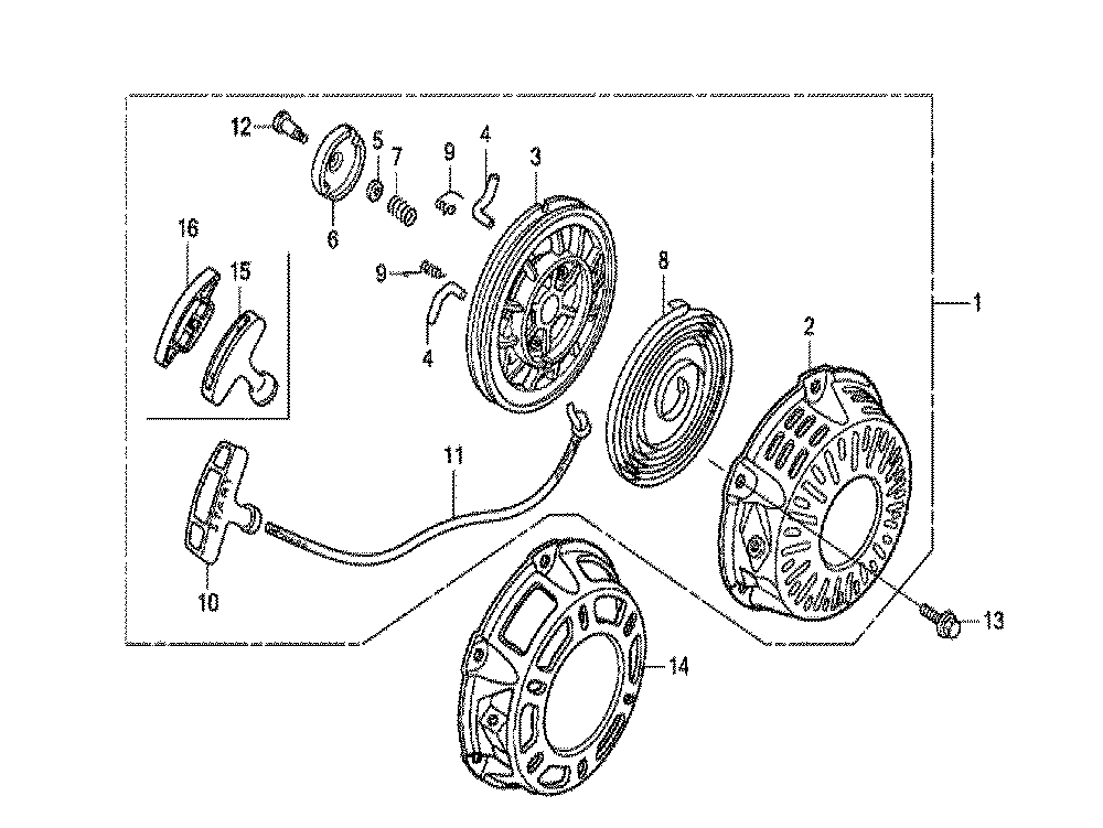Fig-0 Diagram and Parts List for GX160UT1 Type TCS2 Honda Engine