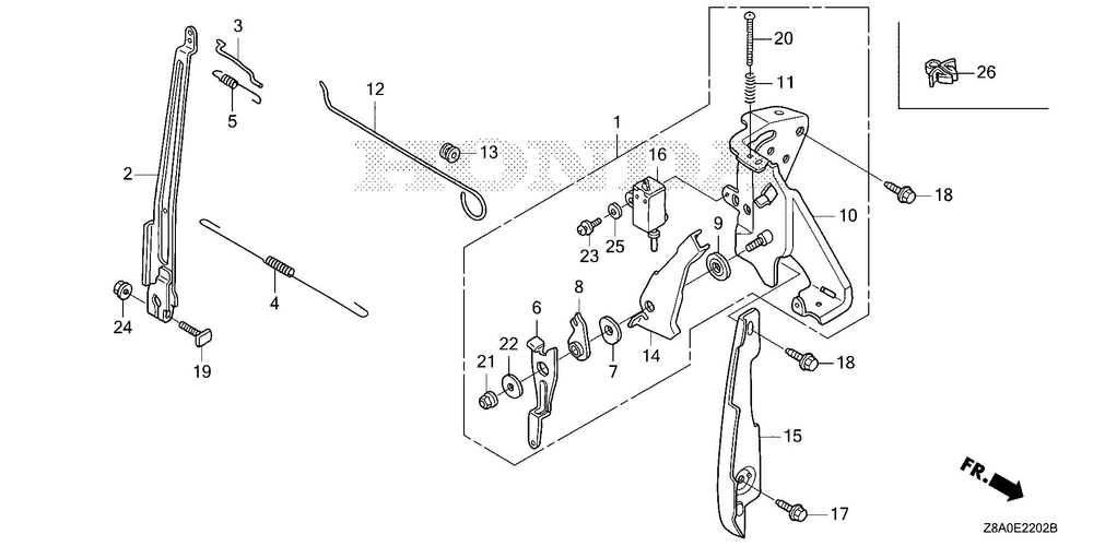 Control (3) Diagram and Parts List for GC160LAX (Type VXA)(GCAHA-6025169-9999999) Honda Engine