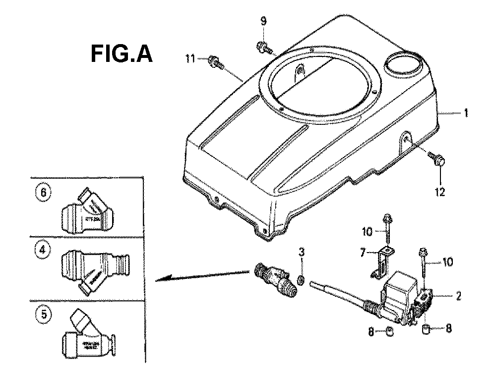 Fig-8 Diagram and Parts List for GXV120 Type SFSK Honda Engine