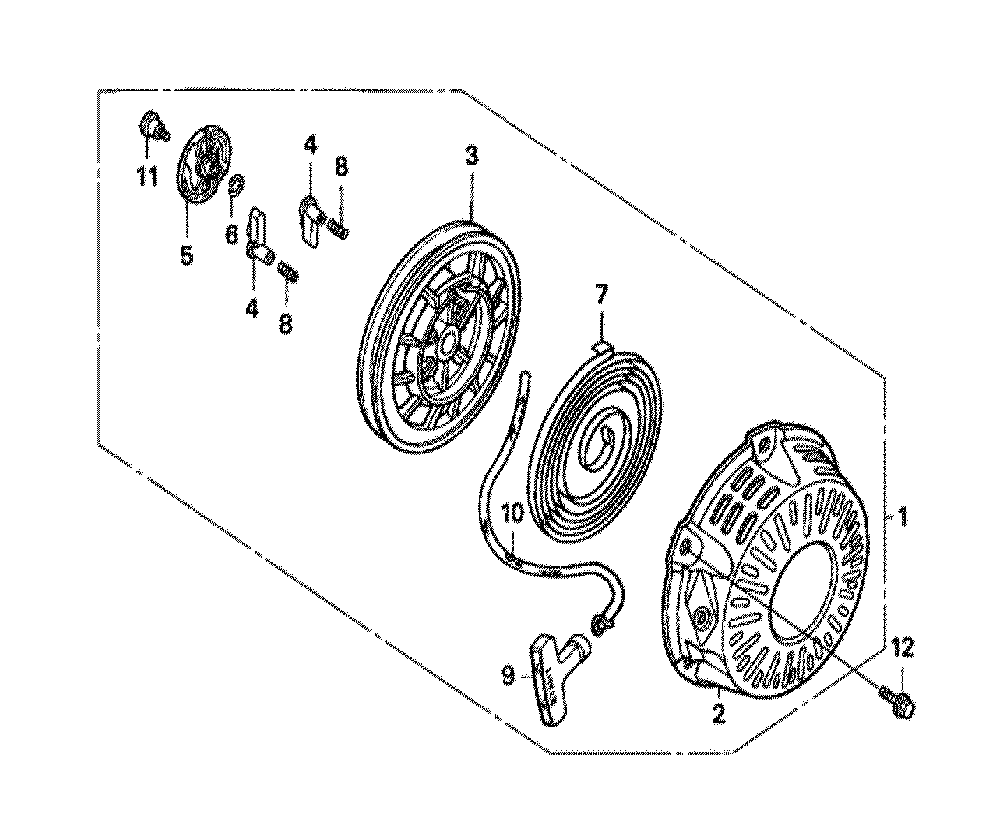 Fig-0 Diagram and Parts List for GX160K1 HG12-Seri-10-9999999 Honda Engine