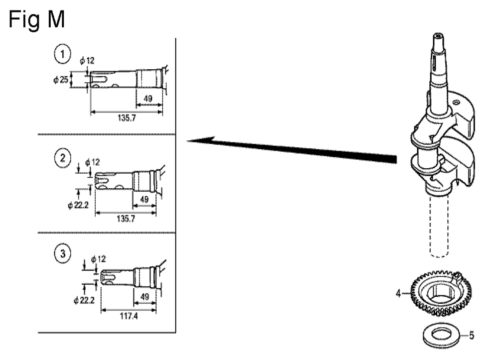 Fig-13 Diagram and Parts List for GSV190A Type N1G7 Honda Engine