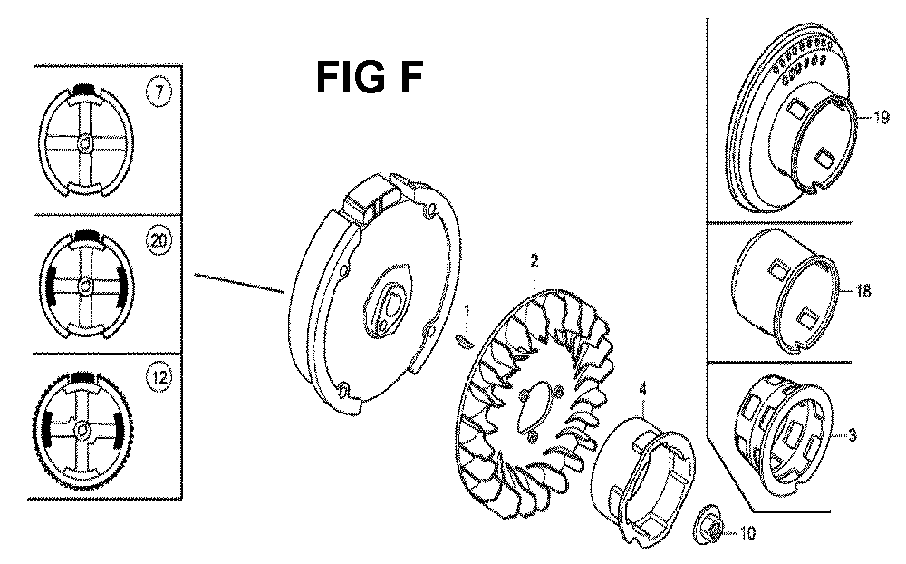 Fig-1 Diagram and Parts List for GX160H1 Type SX3 Honda Engine