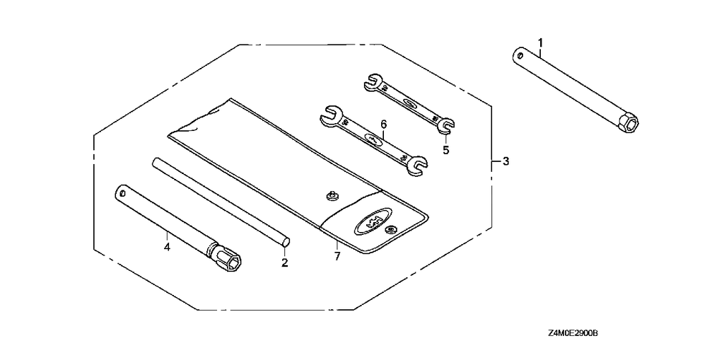 Tool Diagram and Parts List for GX160UT2 (Type  SHCC/A)(GCBPT-1000001 - 9999999) Honda Engine