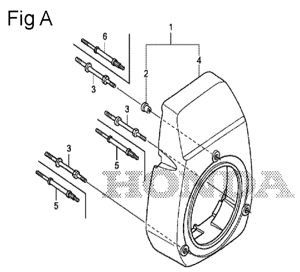 Fig-1 Diagram and Parts List for GS190A Type VXU Honda Engine