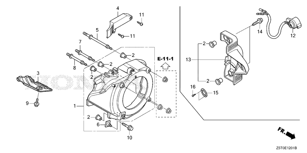 Fan Cover (2) Diagram and Parts List for GX390UT2 (Type  QZD/A)(GCBCT-3000001 - 3485996) Honda Engine