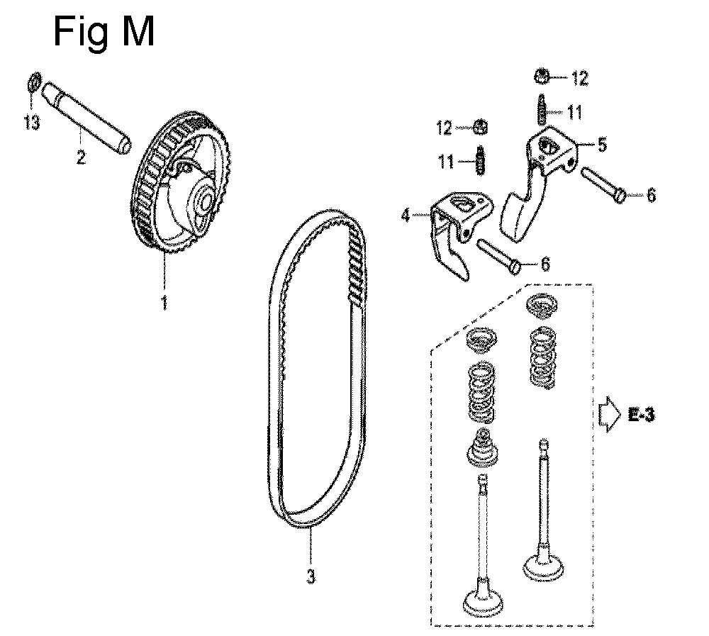 Fig-13 Diagram and Parts List for GC135 Type QHEP Honda Engine