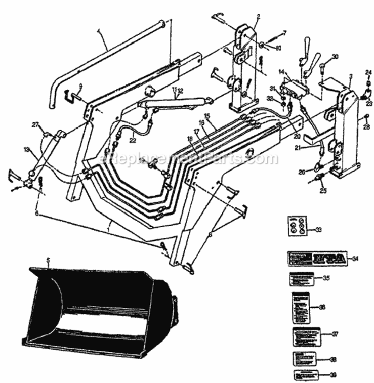 Main Frame Assembly Diagram and Parts List for FL5540 Type A Honda Lawn Tractor