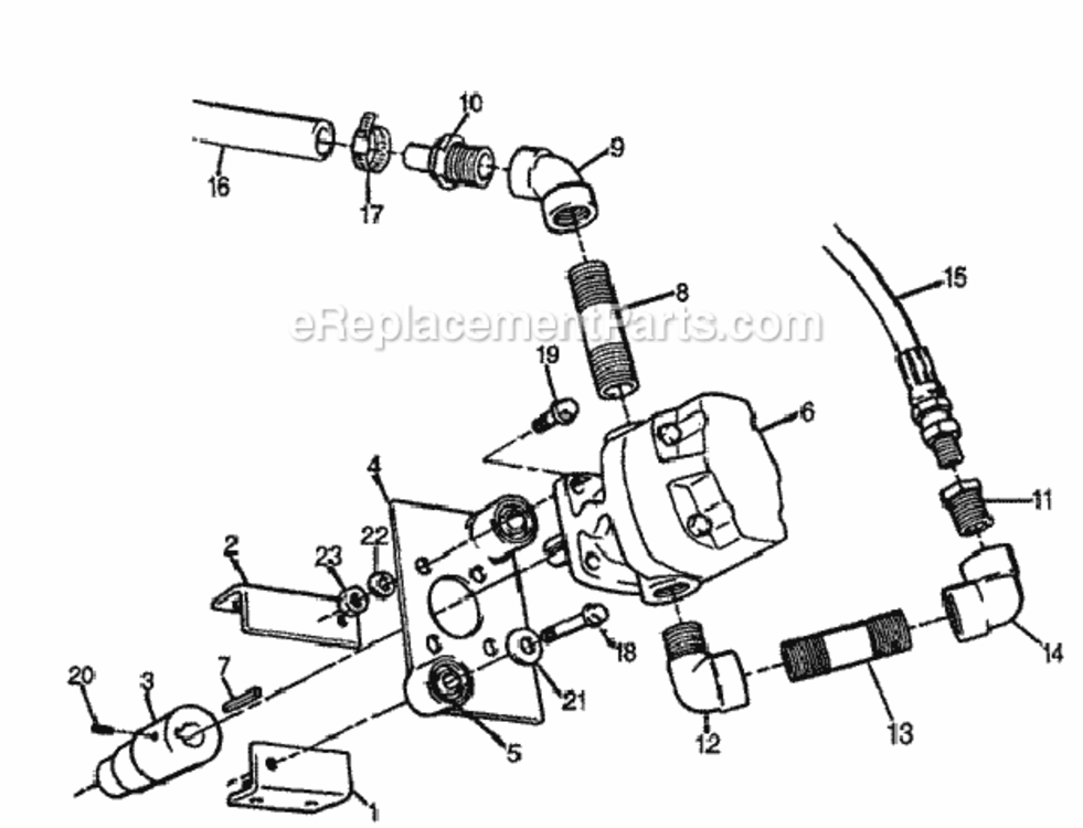 Pump Assembly Diagram and Parts List for FL5540 Type A Honda Lawn Tractor
