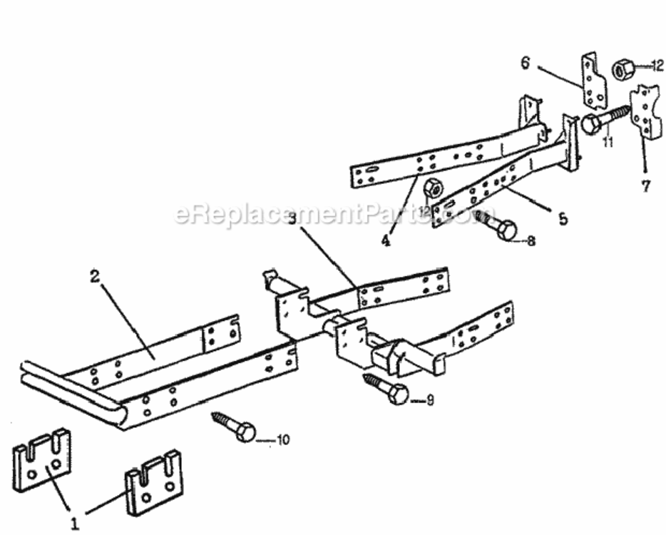 Loader Sub-Frame Diagram and Parts List for FL6555 Type A Honda Lawn Tractor