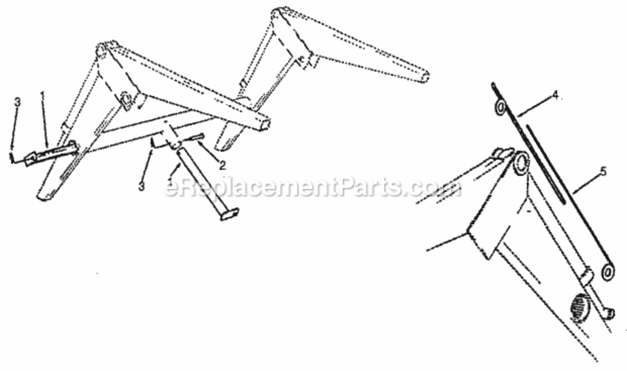 Parking Leg Diagram and Parts List for FL6555 Type A Honda Lawn Tractor