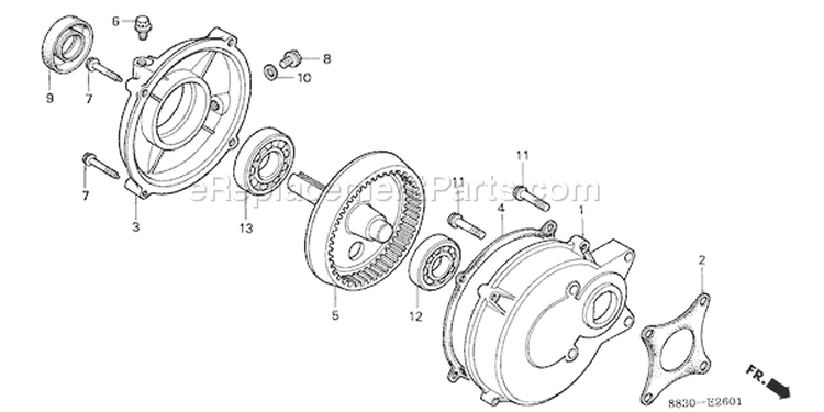Page S Diagram and Parts List for G200 Type HQAF - VIN# -1000001-2344556 Honda Engine