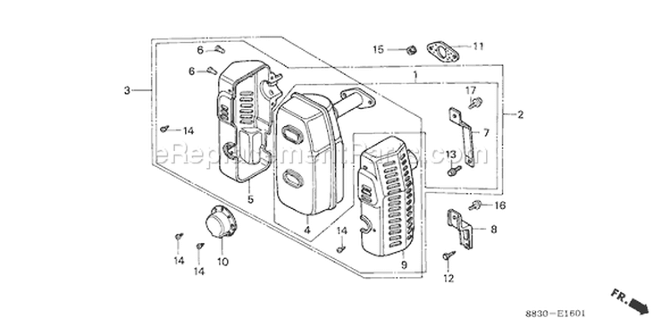 Page P Diagram and Parts List for G200 Type SZDW - VIN# -1000001-2344556 Honda Engine