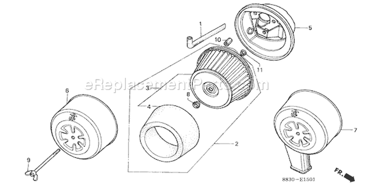 Page B Diagram and Parts List for G200 Type SZDW - VIN# -1000001-2344556 Honda Engine