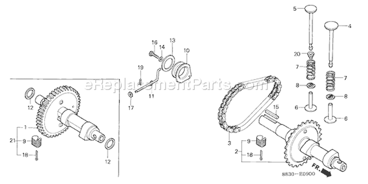 Page C Diagram and Parts List for G200 Type SZDW - VIN# -1000001-2344556 Honda Engine