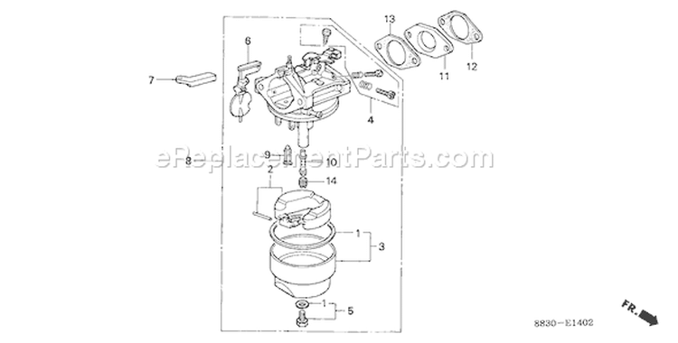 Page D Diagram and Parts List for G200 Type SZDW - VIN# -1000001-2344556 Honda Engine