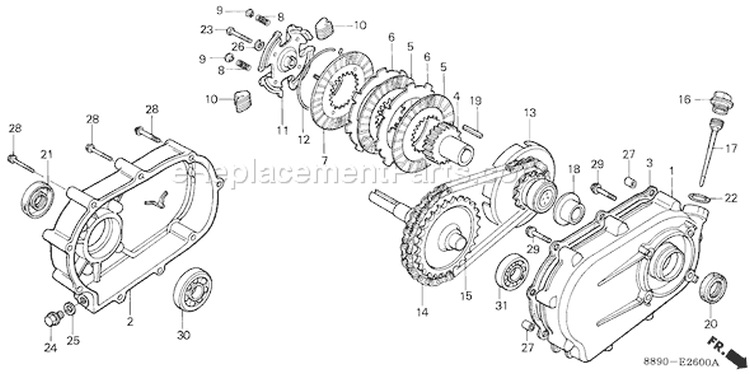 Page S Diagram and Parts List for G300 Type SZC2 - VIN# -1000001-1457696 Honda Engine