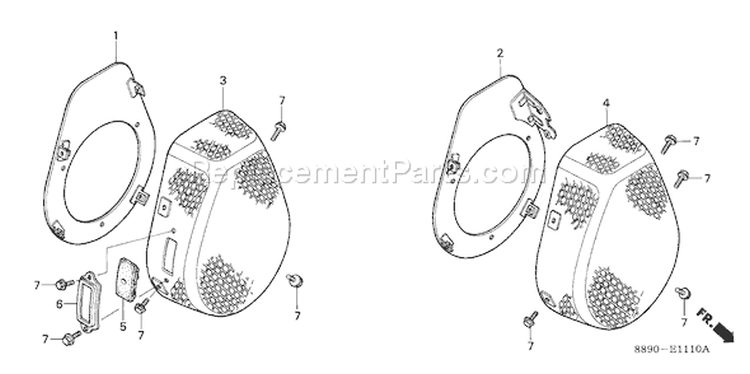 Page J Diagram and Parts List for G300 Type PB6 - VIN# -1000001-1457696 Honda Engine