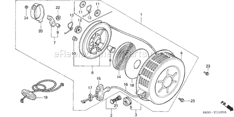 Page R Diagram and Parts List for G300 Type PB6 - VIN# -1000001-1457696 Honda Engine