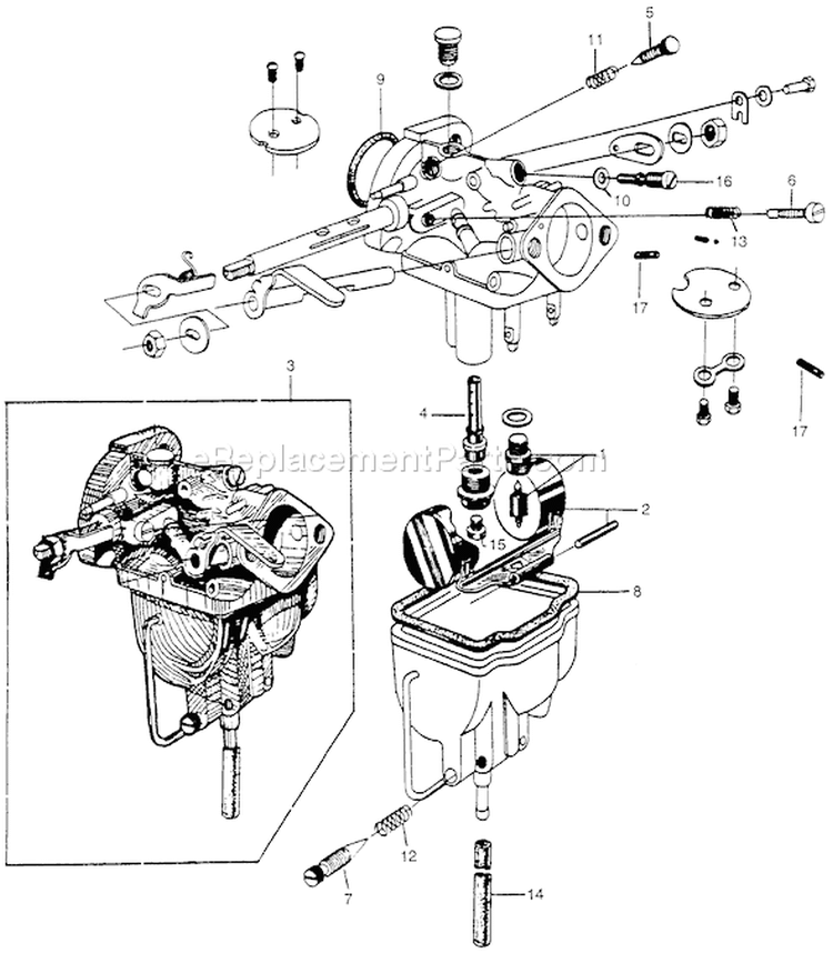 Page B Diagram and Parts List for G30 Type A - VIN# -105103 Honda Engine
