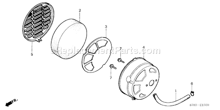 Page B Diagram and Parts List for G35 Type Q1 - VIN# -1000001-1101308 Honda Engine