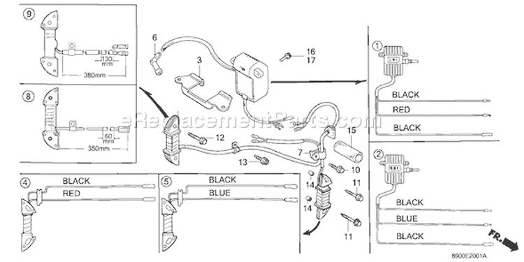 Page L Diagram and Parts List for G400 Type VB6 - VIN# -1000001-1096409 Honda Engine