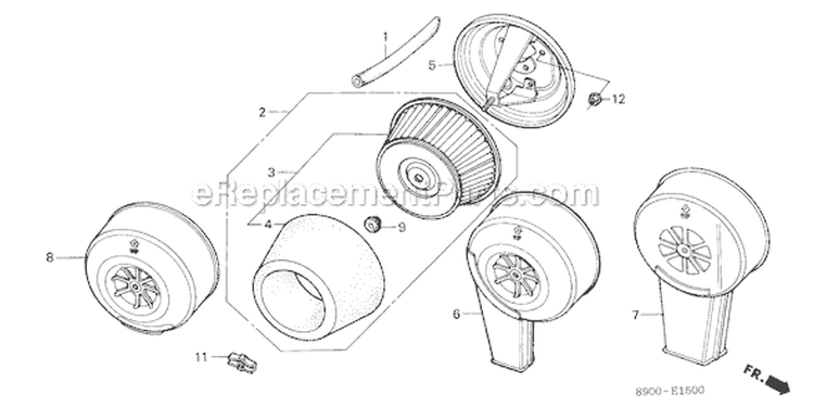 Page A Diagram and Parts List for G400 Type V - VIN# -1000001-1096409 Honda Engine