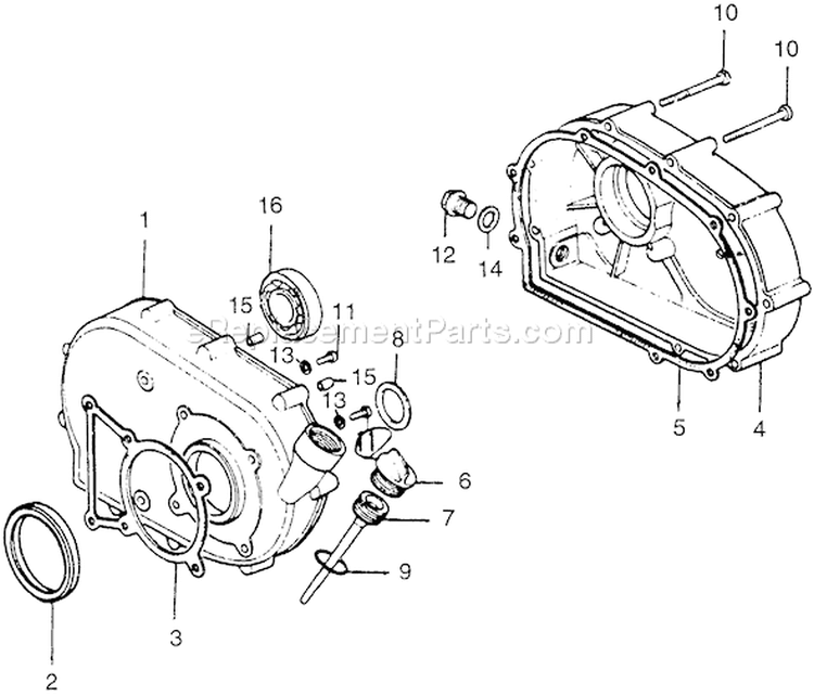 Page H Diagram and Parts List for G42K1 Type RD - VIN# G42-2103869-2191278 Honda Engine
