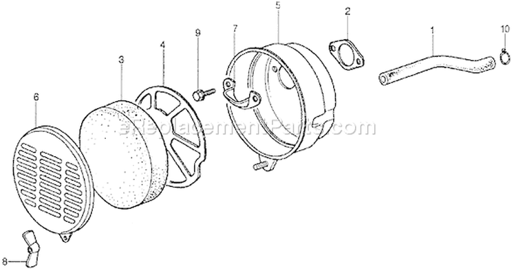 Page A Diagram and Parts List for G80 Type Q1 - VIN# -1000009-1054008 Honda Engine