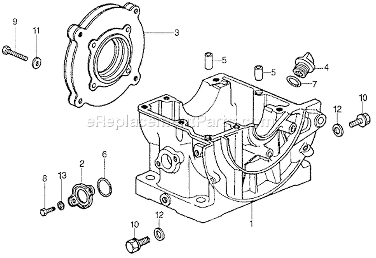 Page K Diagram and Parts List for G80 Type Q1 - VIN# -1000009-1054008 Honda Engine