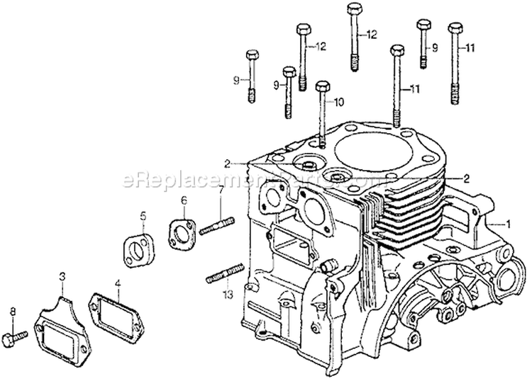 Page F Diagram and Parts List for G80 Type Q1 - VIN# -1000009-1054008 Honda Engine
