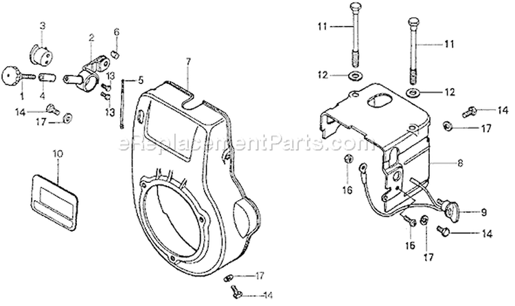 Page H Diagram and Parts List for G80 Type Q1 - VIN# -1000009-1054008 Honda Engine