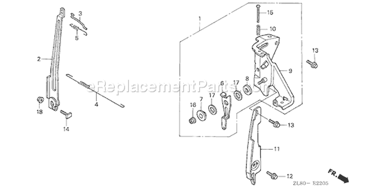 Page E Diagram and Parts List for GC135 Type VXP5 - VIN# GCAJ-1000001-9999999 Honda Engine