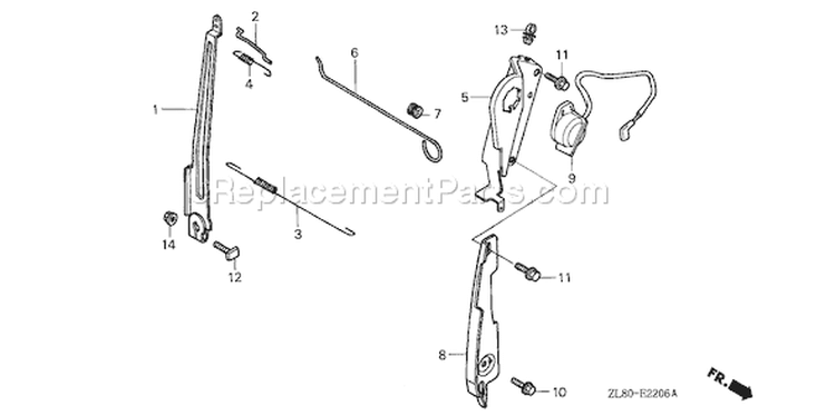 Page D Diagram and Parts List for GC160A Type QHAF - VIN# GCAHA-1000001-3599749 Honda Engine