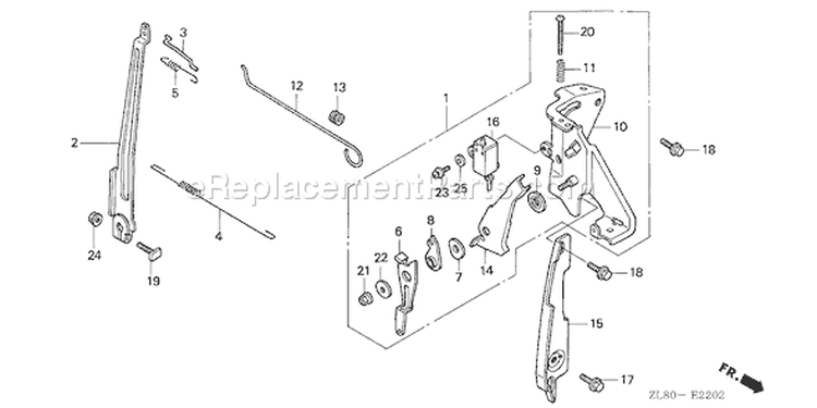 Page D Diagram and Parts List for GC135 Type VXA - VIN# GCAJ-1000001-9999999 Honda Engine