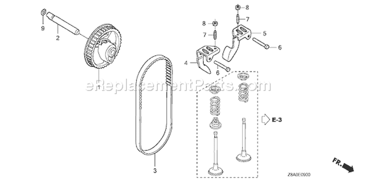 Page B Diagram and Parts List for GC160LA Type VHA - VIN# GCAHA-3599750-8000000 Honda Engine