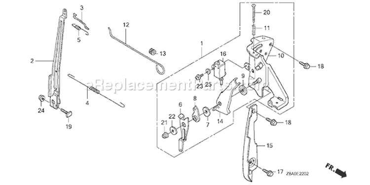 Page D Diagram and Parts List for GC160LA Type VHA - VIN# GCAHA-3599750-8000000 Honda Engine