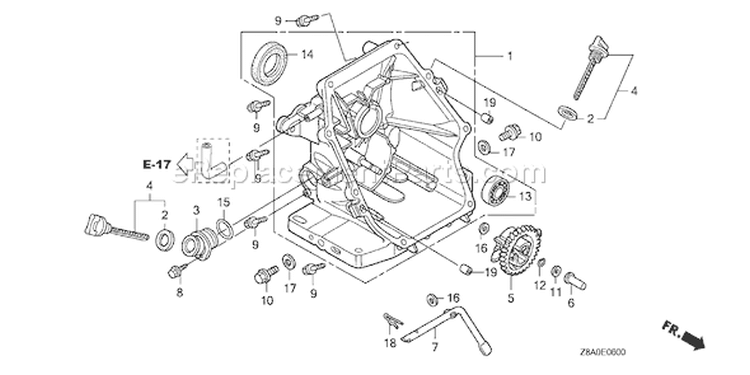 Page E Diagram and Parts List for GC160LA Type VHA - VIN# GCAHA-3599750-8000000 Honda Engine