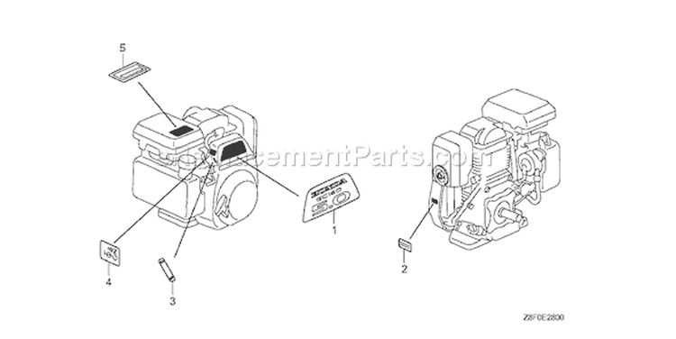 Page K Diagram and Parts List for GC160LE Type VXA - VIN# GCABE-1000001 Honda Engine