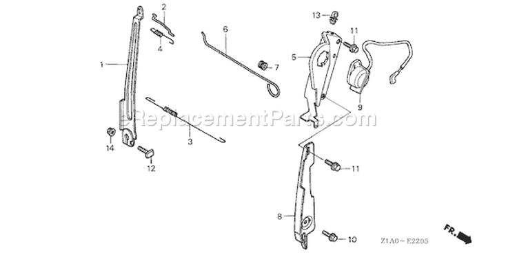 Page D Diagram and Parts List for GC190A Type QEAF - VIN# GCAAA-8000001-9999999 Honda Engine