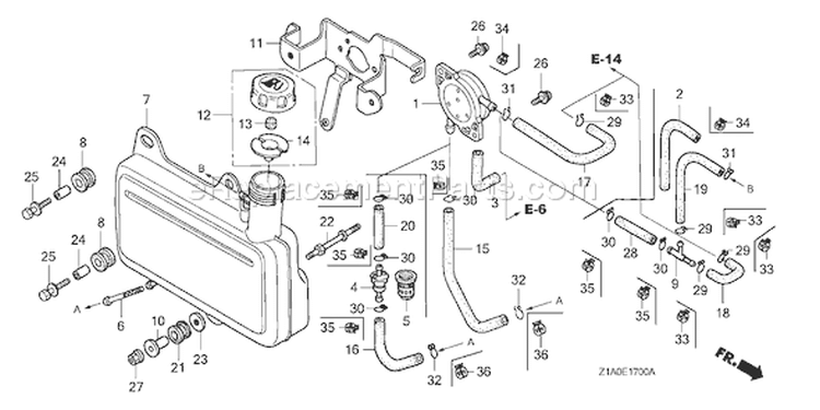 Page I Diagram and Parts List for GC190A Type MHA2 - VIN# GCAAA-1000001-1496156 Honda Engine