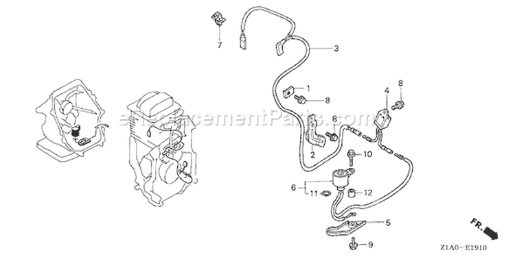 Page M Diagram and Parts List for GC190A Type VXA - VIN# GCAAA-1000001 Honda Engine