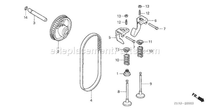 Page B Diagram and Parts List for GC190A Type MHA2 - VIN# GCAAA-1000001-1496156 Honda Engine