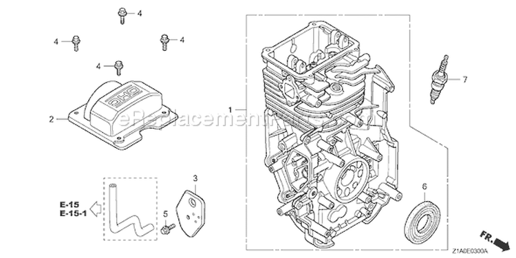 Page F Diagram and Parts List for GC190A Type MHA2 - VIN# GCAAA-1000001-1496156 Honda Engine