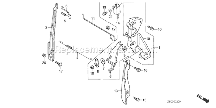 Page D Diagram and Parts List for GC190LA Type MHA2 - VIN# GCAAA-1496157-8000000 Honda Engine