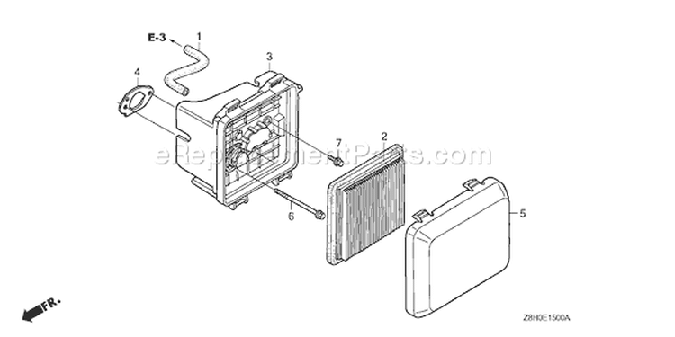 Page A Diagram and Parts List for GCV135 Type A2D - VIN# GJAF-1000001-1000165 Honda Engine