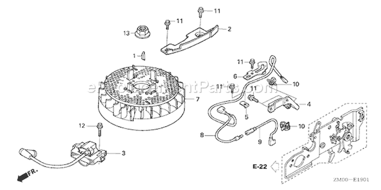 Page H Diagram and Parts List for GCV160A Type NBL1 - VIN# GJAEA-1000001 Honda Engine