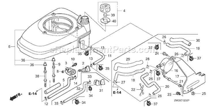 Page I Diagram and Parts List for GCV160A Type RTL1 - VIN# GJAEA-1000001 Honda Engine