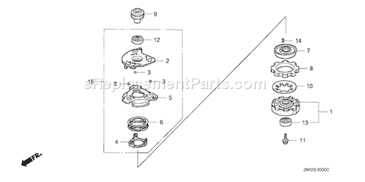 Page B Diagram and Parts List for GCV160A Type BHH - VIN# GJAEA-1000001-5386302 Honda Engine