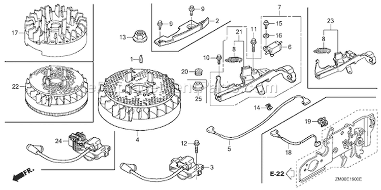 Page J Diagram and Parts List for GCV160A Type RTL1 - VIN# GJAEA-1000001 Honda Engine